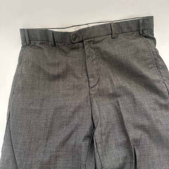 VINTAGE Zanella GRAY Virgin WOOL Trouser Men’s 36x28 Made in ITALY - Picture 2 of 11